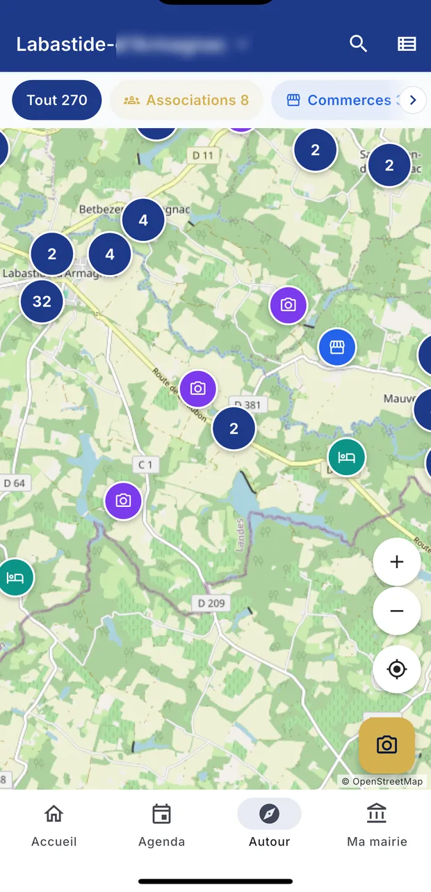 La même chose sur une carte.